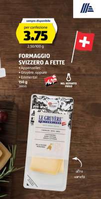 FORMAGGIO SVIZZERO A FETTE