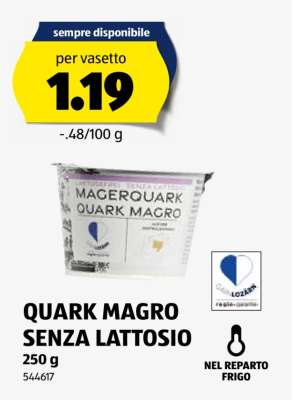 QUARK MAGRO SENZA LATTOSIO