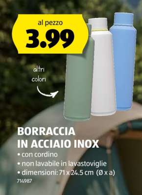 Borraccia in acciaio inox