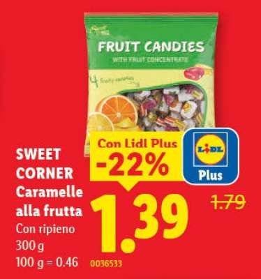 SWEET CORNER Caramelle alla frutta