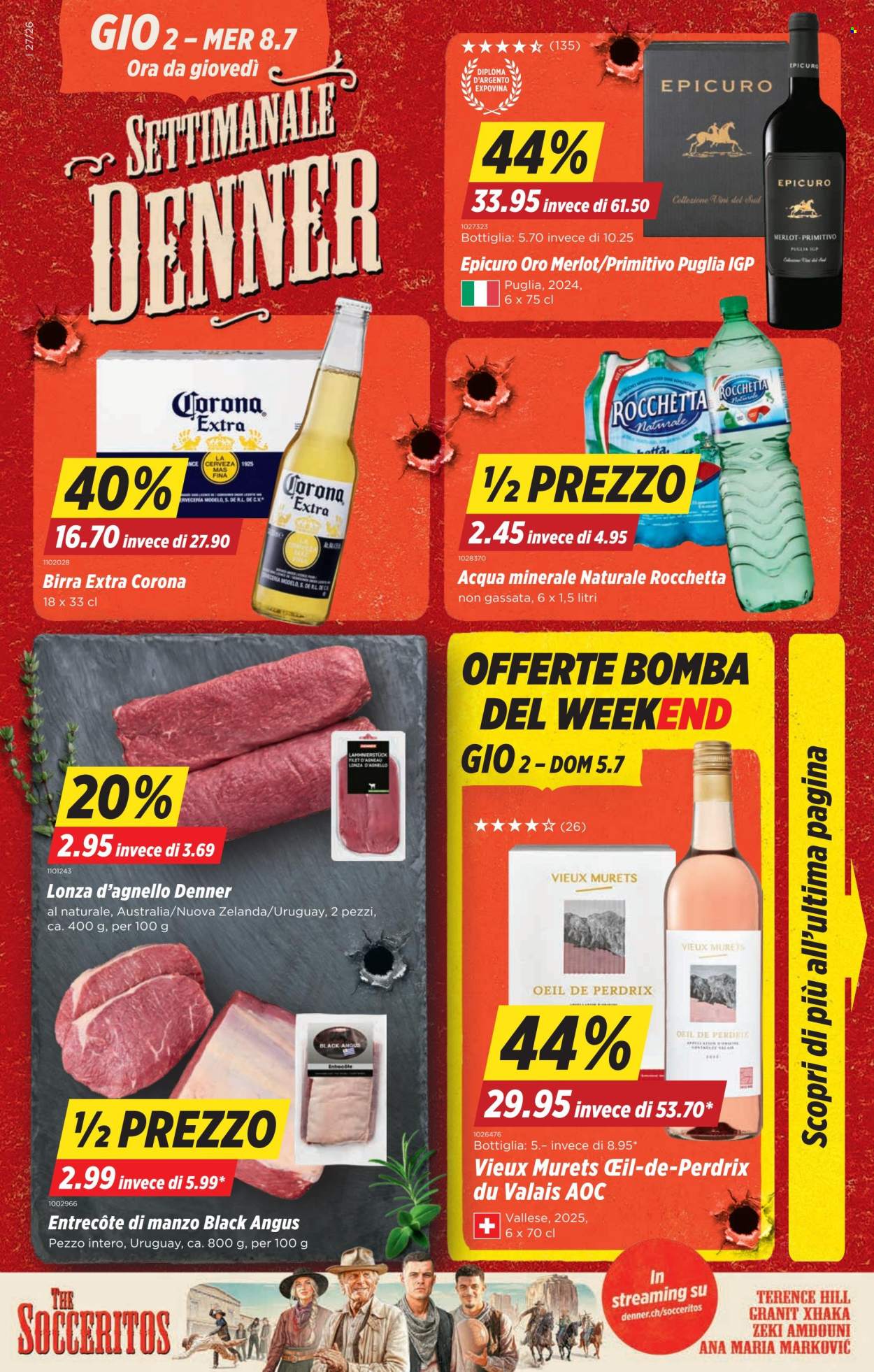 Volantino Denner - 2.7.2026 - 8.7.2026. Pagina 1. Pagina 1