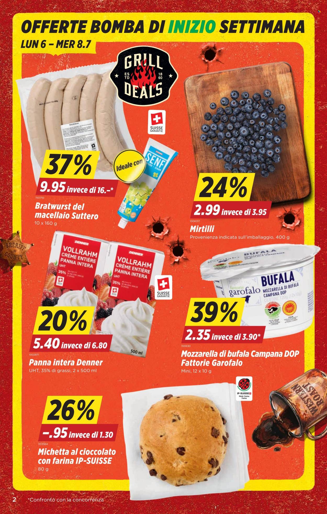 Volantino Denner - 2.7.2026 - 8.7.2026. Pagina 2. Pagina 2