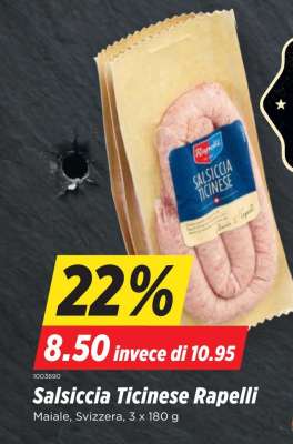 Salsiccia ticinese Rapelli