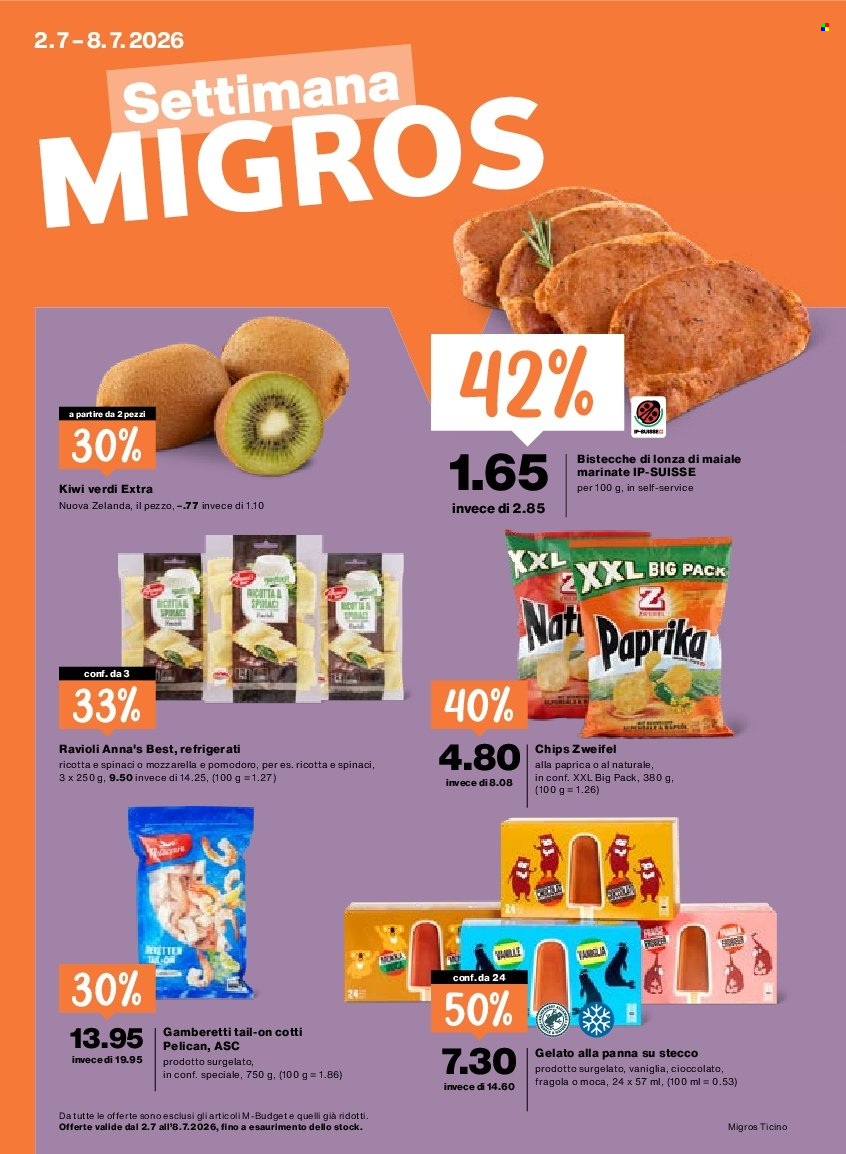 Volantino Migros - 2.7.2026 - 8.7.2026. Pagina 1. Pagina 1