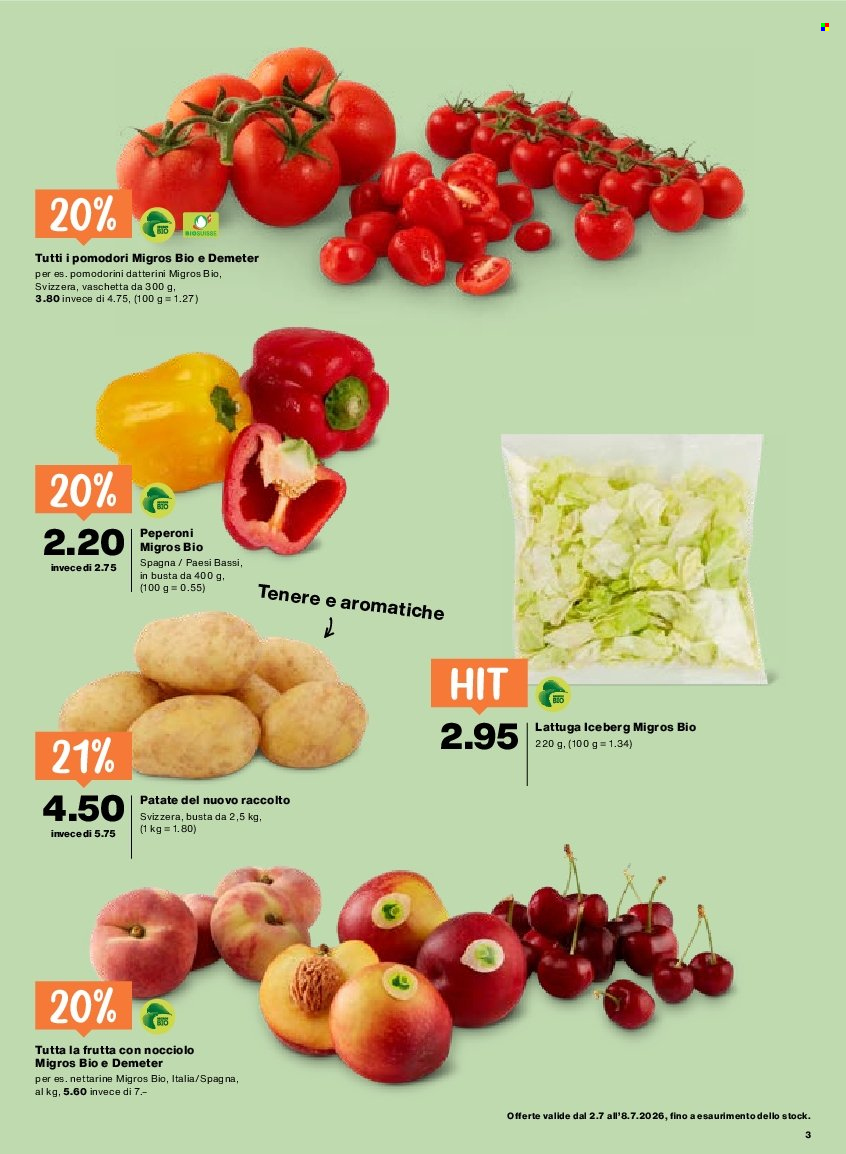 Volantino Migros - 2.7.2026 - 8.7.2026. Pagina 3. Pagina 3