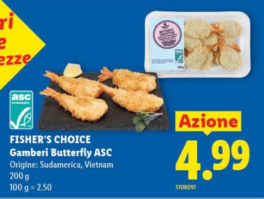 FISHER'S CHOICE Gamberi Butterfly ASC