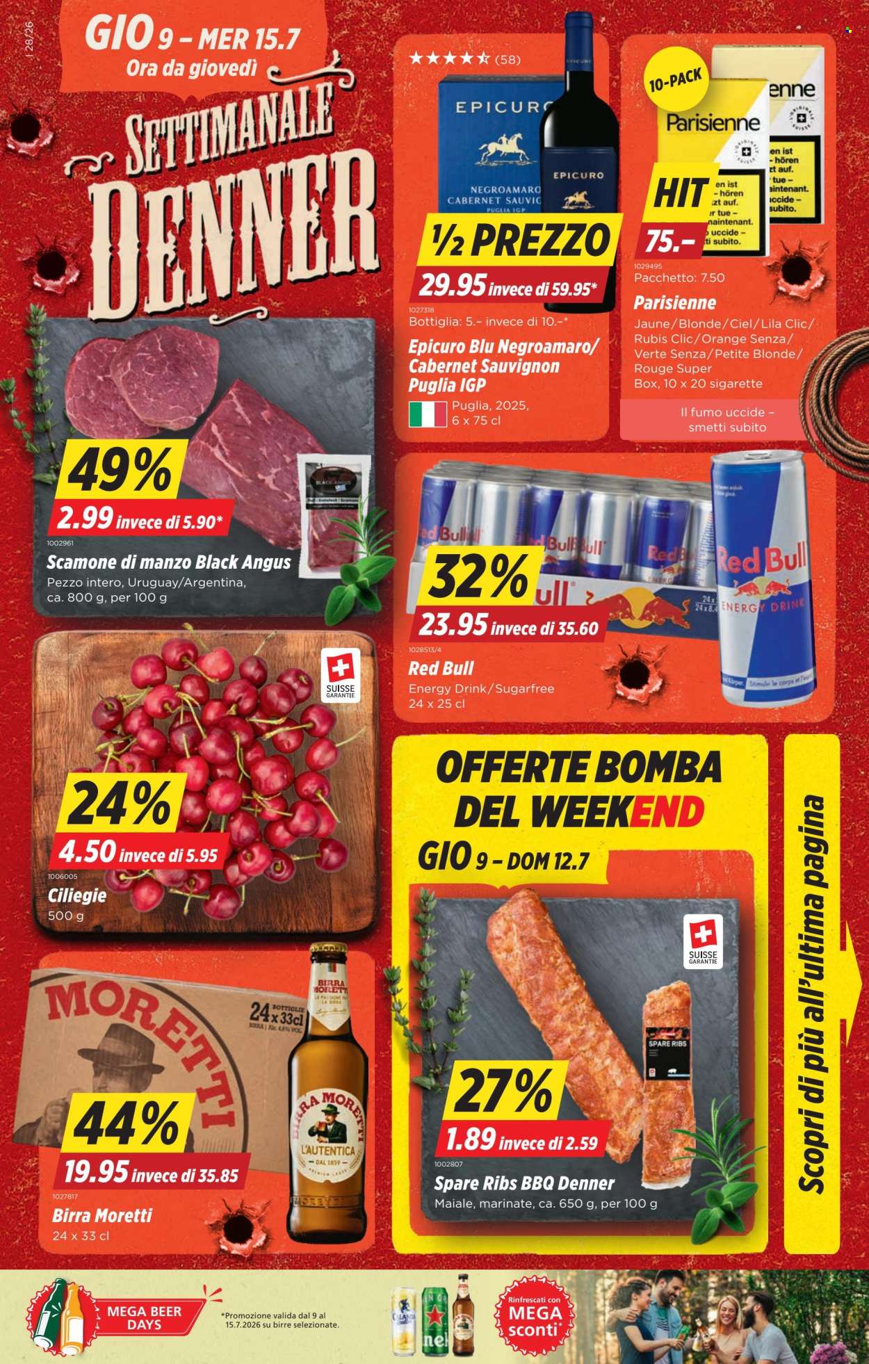 Volantino Denner - 9.7.2026 - 15.7.2026. Pagina 1. Pagina 1