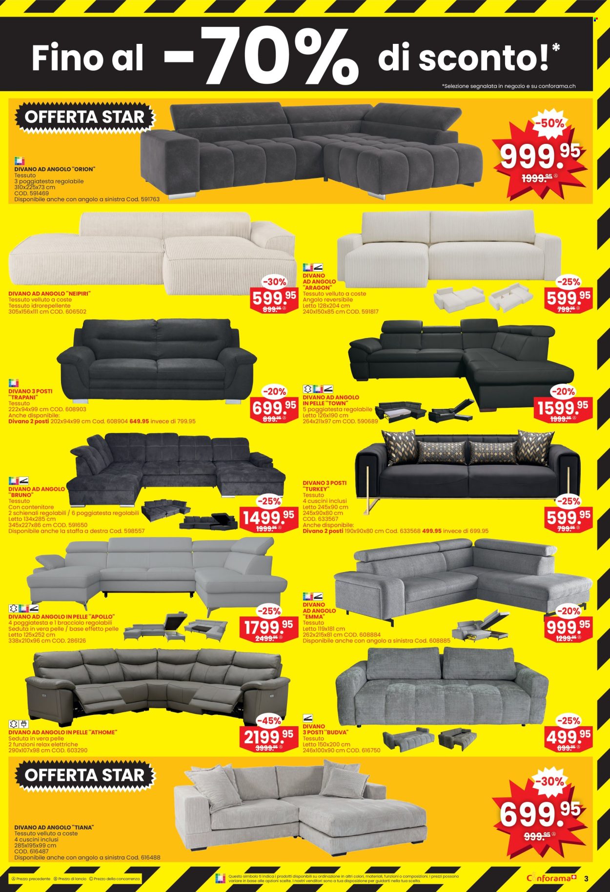 Volantino Conforama - 8.7.2026 - 21.7.2026. Pagina 3. Pagina 3