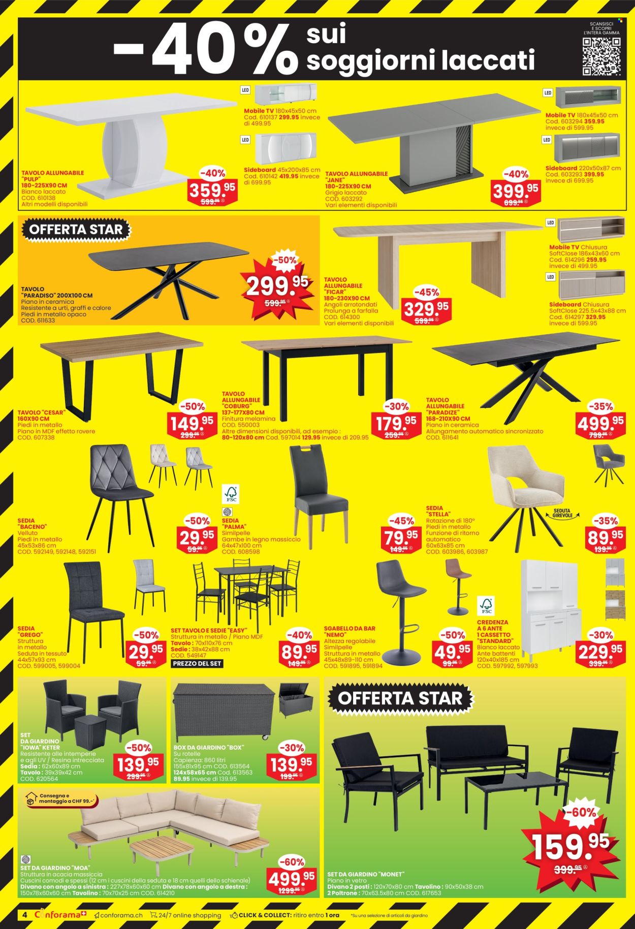 Volantino Conforama - 8.7.2026 - 21.7.2026. Pagina 4. Pagina 4