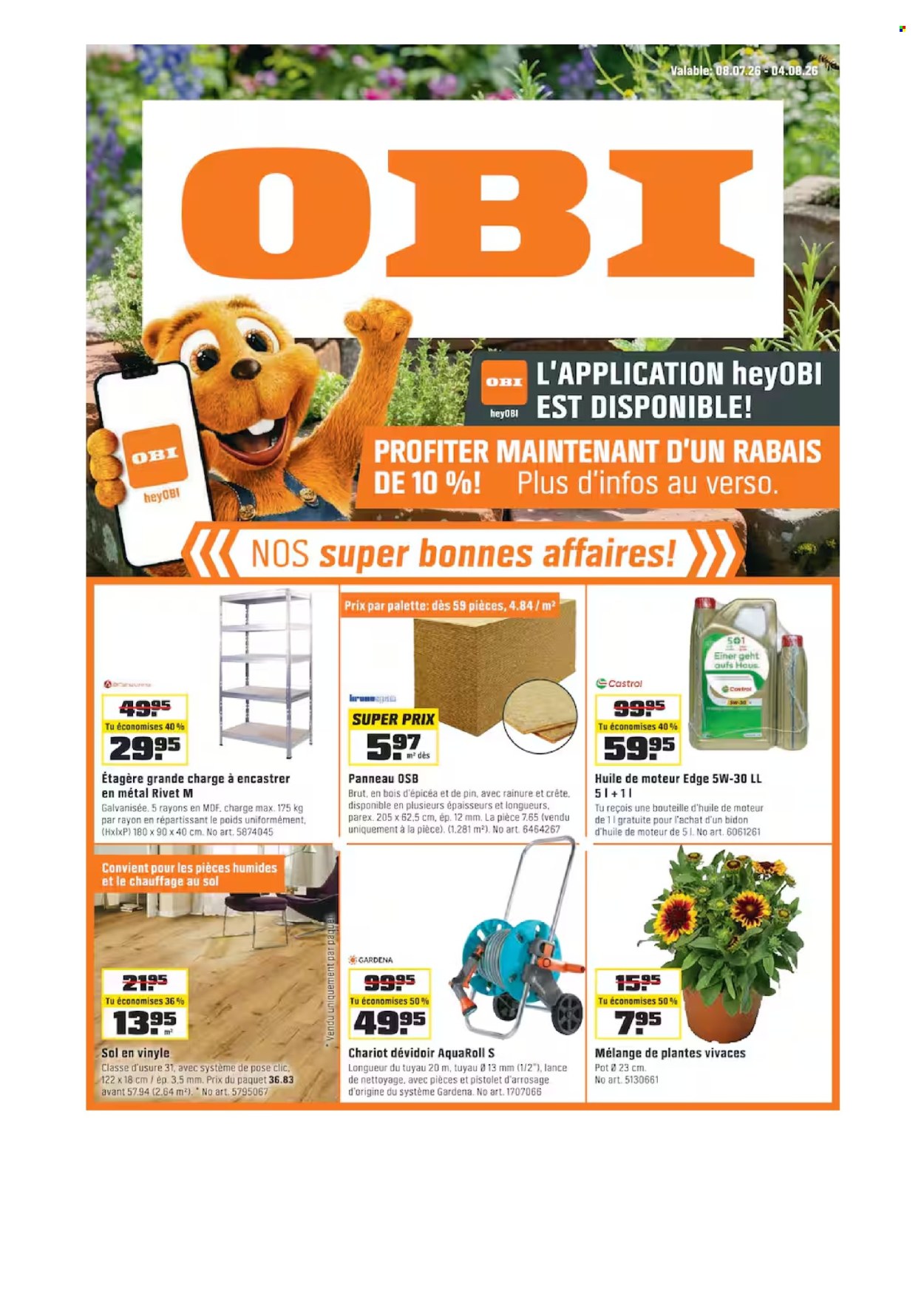 Volantino OBI - 8.7.2026 - 4.8.2026. Pagina 1. Pagina 1