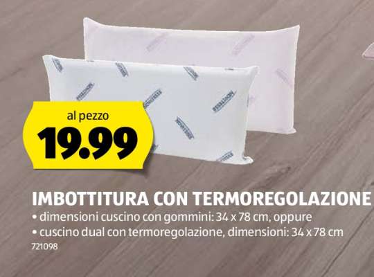IMBOTTITURA CON TERMOREGOLAZIONE