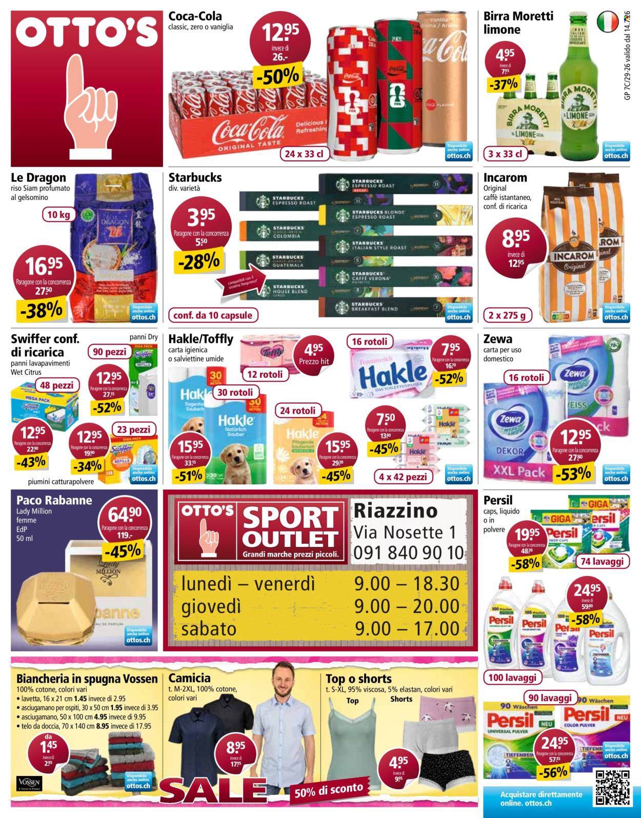 Volantino Otto's - 14.7.2026 - 20.7.2026. Pagina 1. Pagina 1