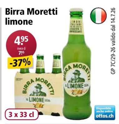 Birra Moretti Limone