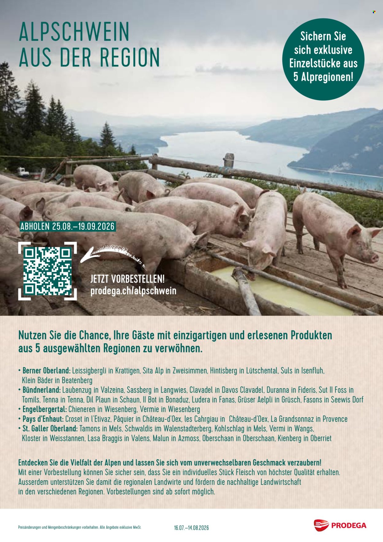 Volantino Prodega - 25.7.2026 - 19.9.2026. Pagina 1. Pagina 1