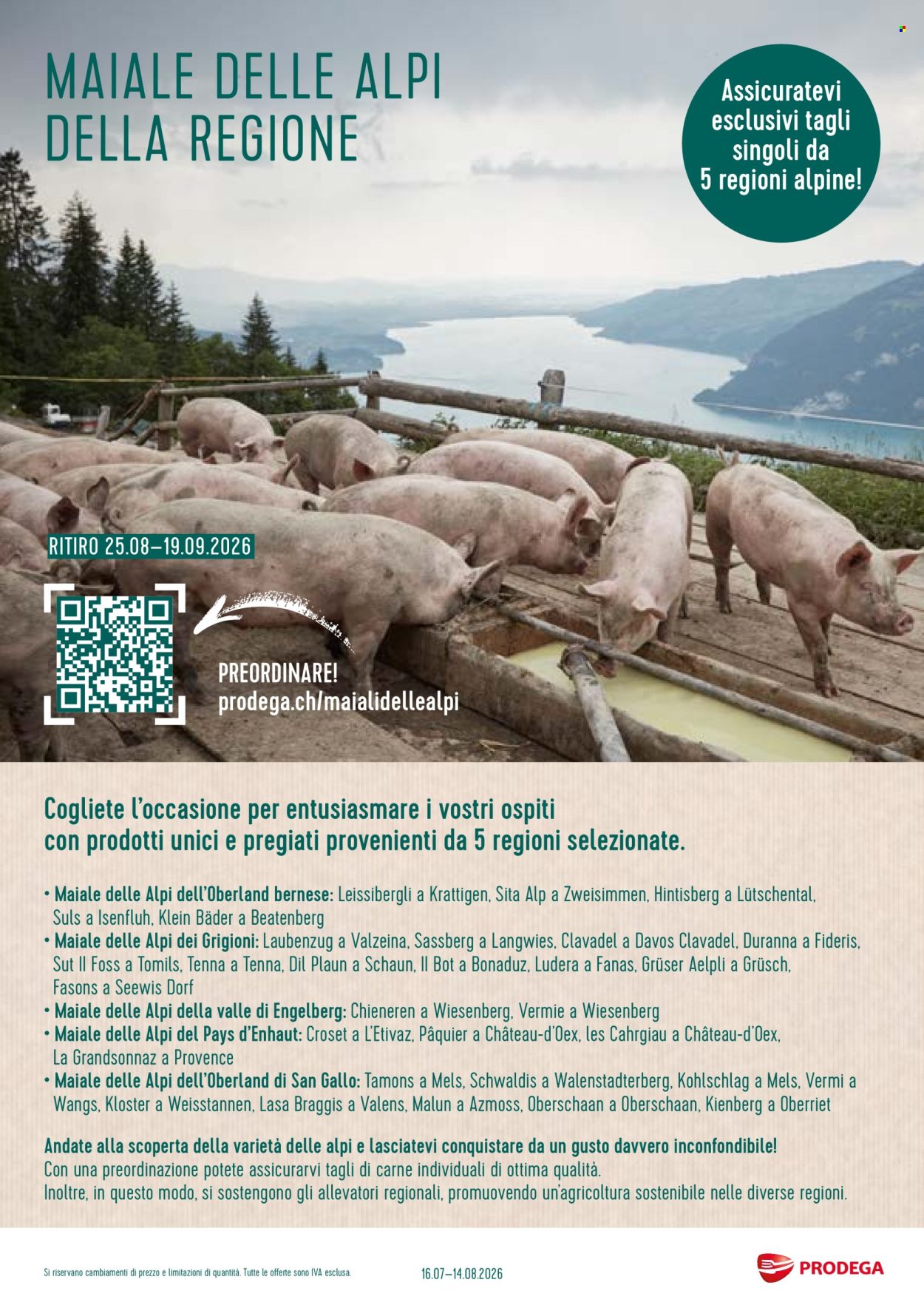 Volantino Prodega - 25.7.2026 - 19.9.2026. Pagina 1. Pagina 1