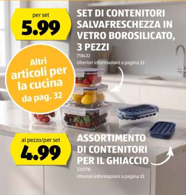 ASSORTIMENTO DI CONTENITORI PER IL GHIACCIO