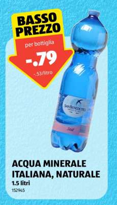 ACQUA MINERALE ITALIANA, NATURALE