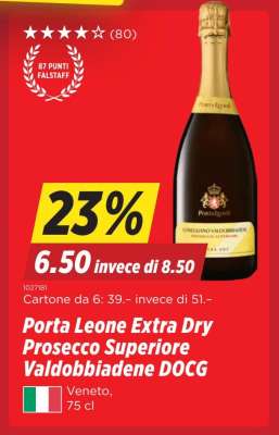 Porta Leone Extra Dry Prosecco Superiore Valdobbiadene DOCG