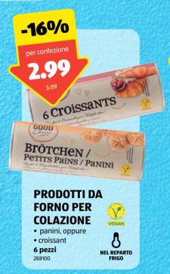 PRODOTTI DA FORNO PER COLAZIONE