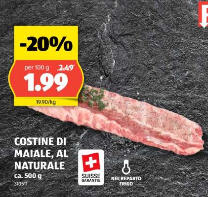 Costine di maiale al naturale
