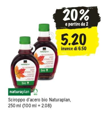 Sciroppo d’acero bio Naturaplan