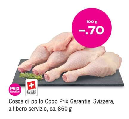 Cosce di pollo Coop Prix Garantie