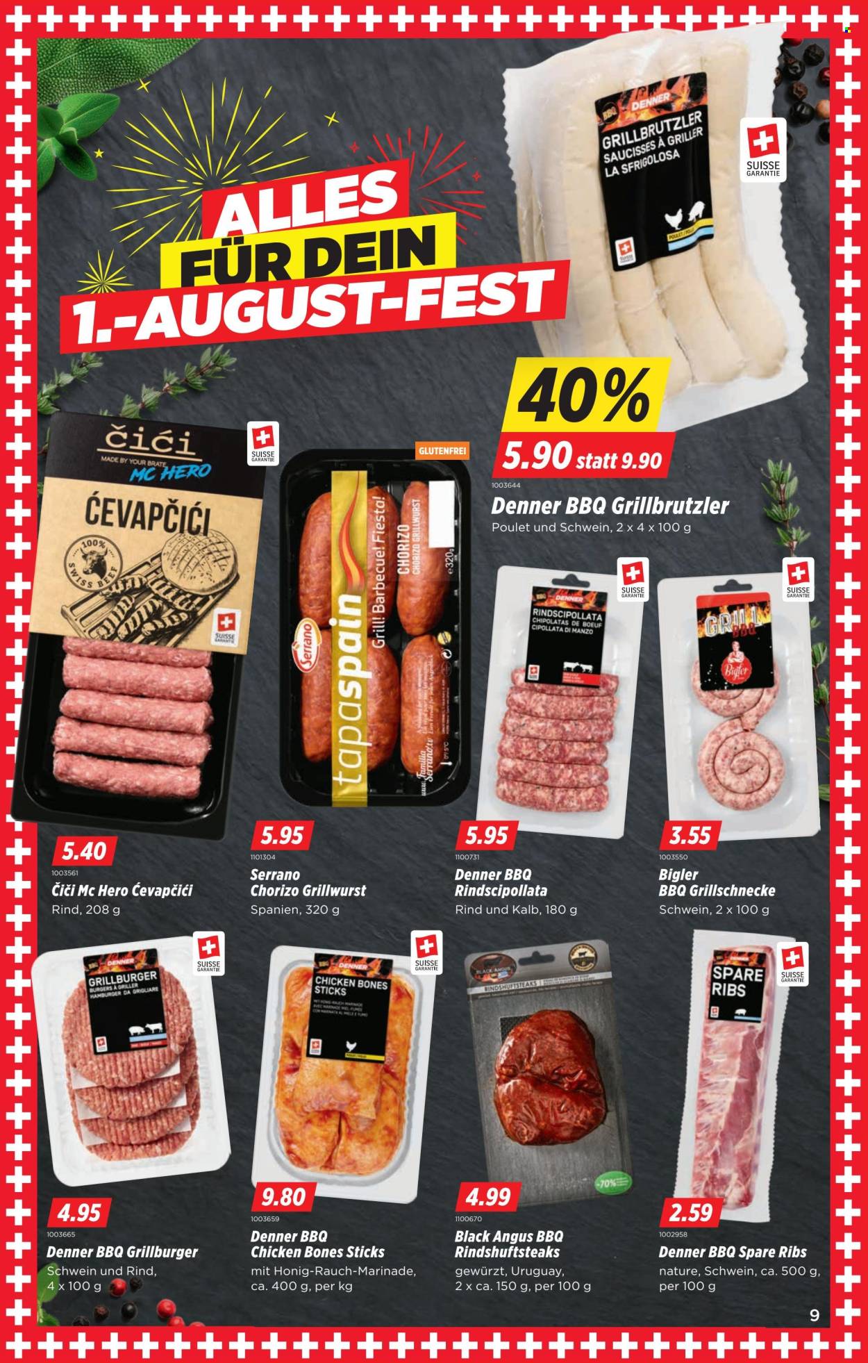 Volantino Denner - 30.7.2026 - 5.8.2026. Pagina 9. Pagina 9