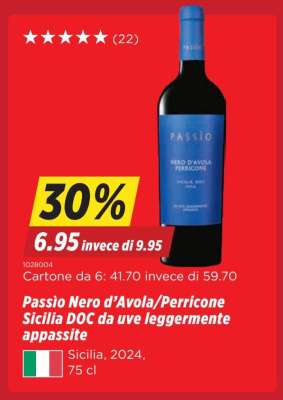 Passio Nero d'Avola/Perricone Sicilia DOC da uve leggermente appassite
