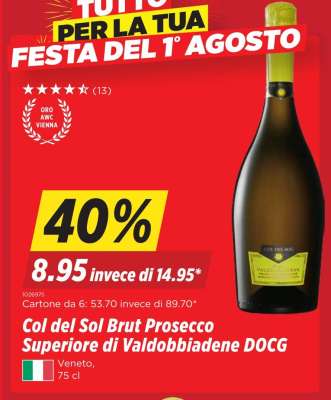 Col del Sol Brut Prosecco Superiore di Valdobbiadene DOCG