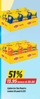 Lipton Ice Tea Peach e Lemon 24-pack 0.33 l
