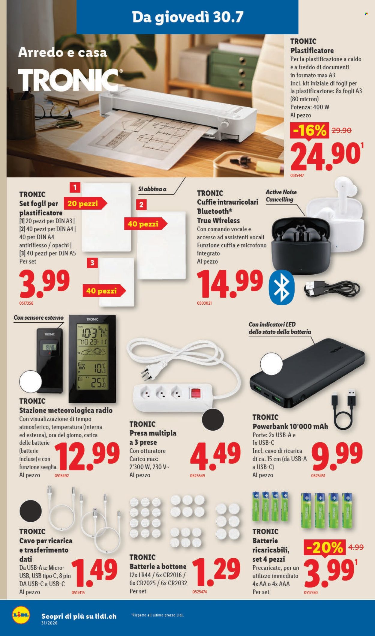 Volantino Lidl - 30.7.2026 - 5.8.2026. Pagina 20. Pagina 20