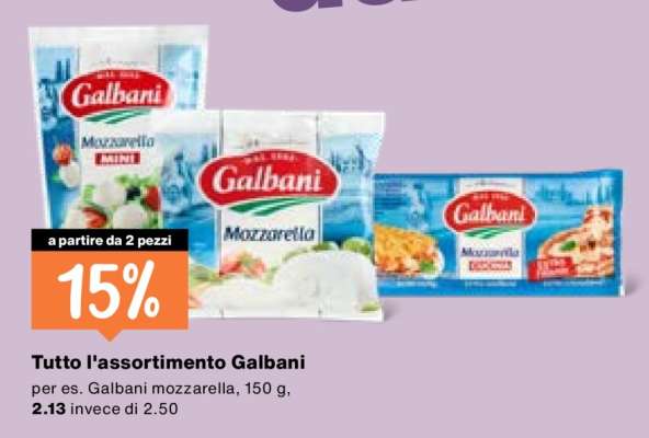 Tutto l'assortimento Galbani