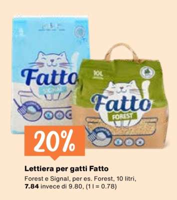Lettiera per gatti Fatto