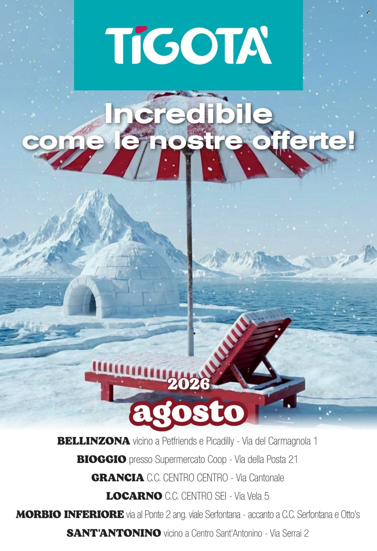 Volantino Tigotà - 1.8.2026 - 31.8.2026. Pagina 1. Pagina 1