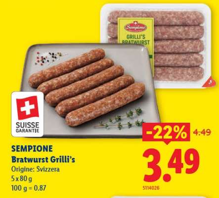 SEMPIONE Bratwurst Grilli’s