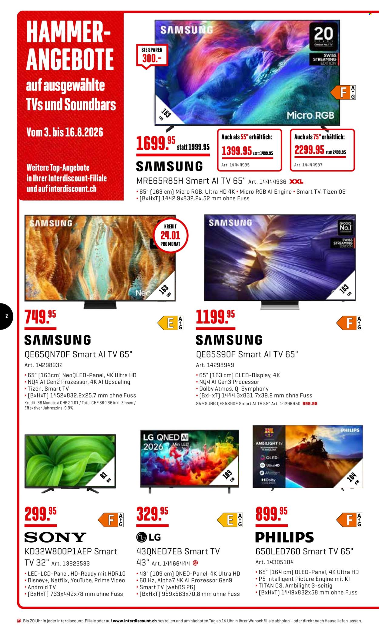 Volantino Interdiscount - 3.8.2026 - 16.8.2026. Pagina 2. Pagina 2