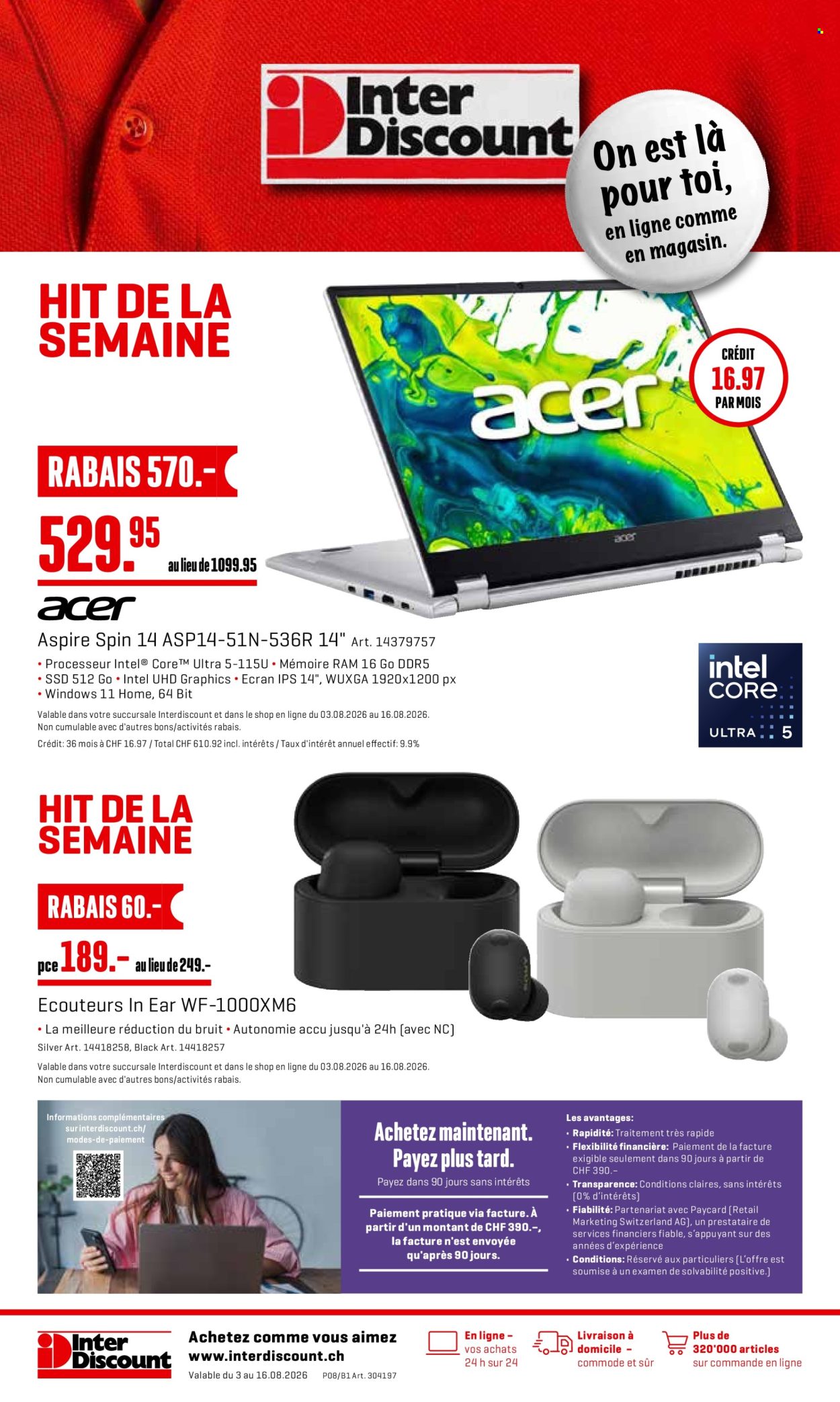 Volantino Interdiscount - 3.8.2026 - 16.8.2026. Pagina 1. Pagina 1