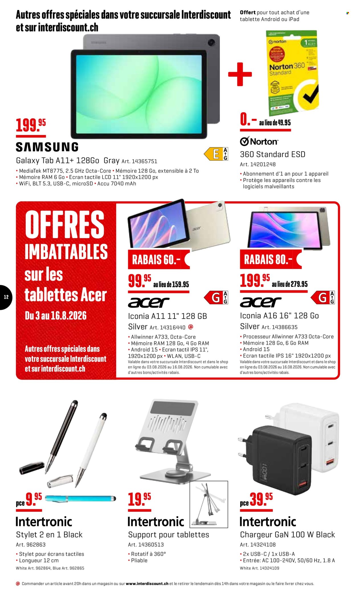 Volantino Interdiscount - 3.8.2026 - 16.8.2026. Pagina 12. Pagina 12