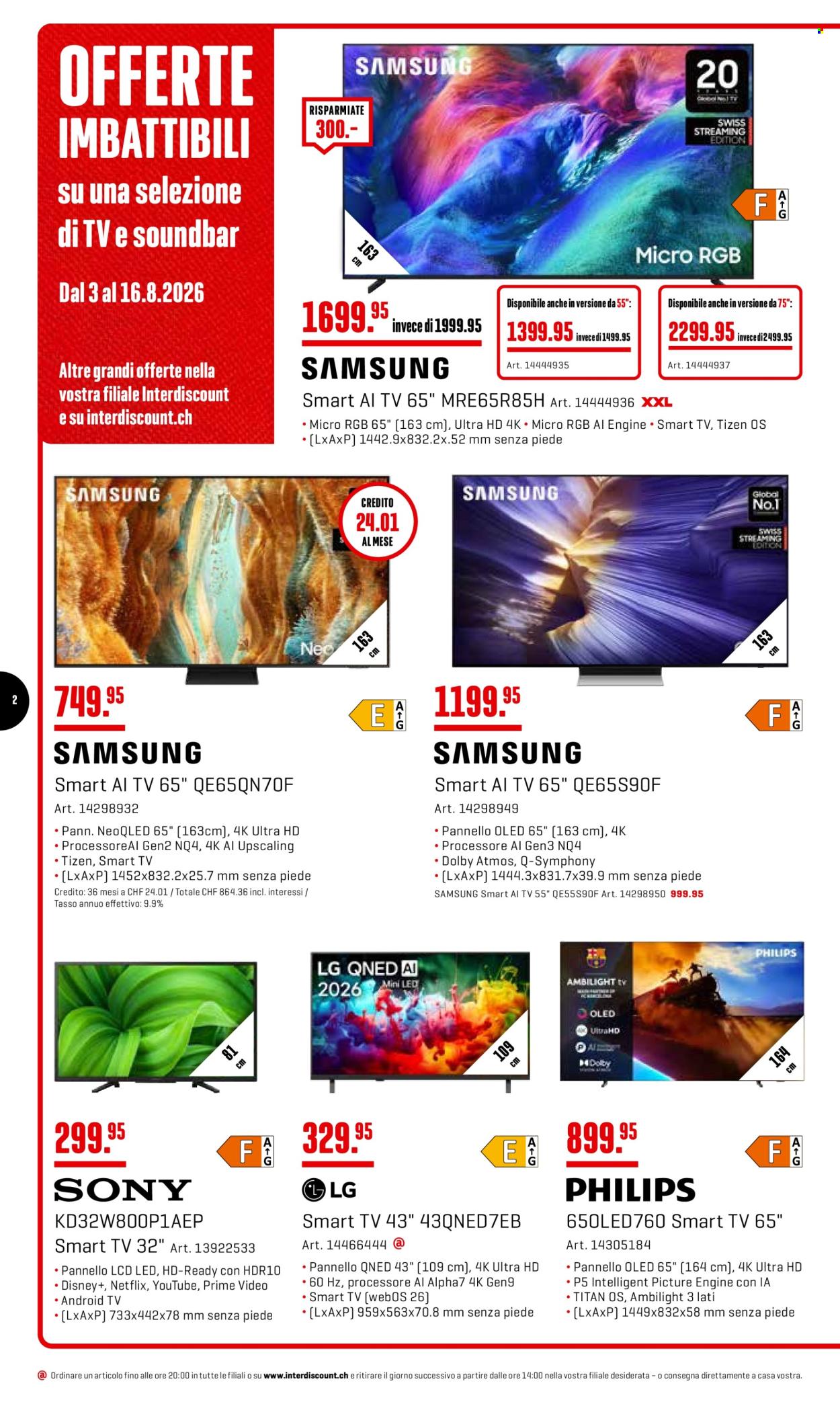 Volantino Interdiscount - 3.8.2026 - 16.8.2026. Pagina 2. Pagina 2