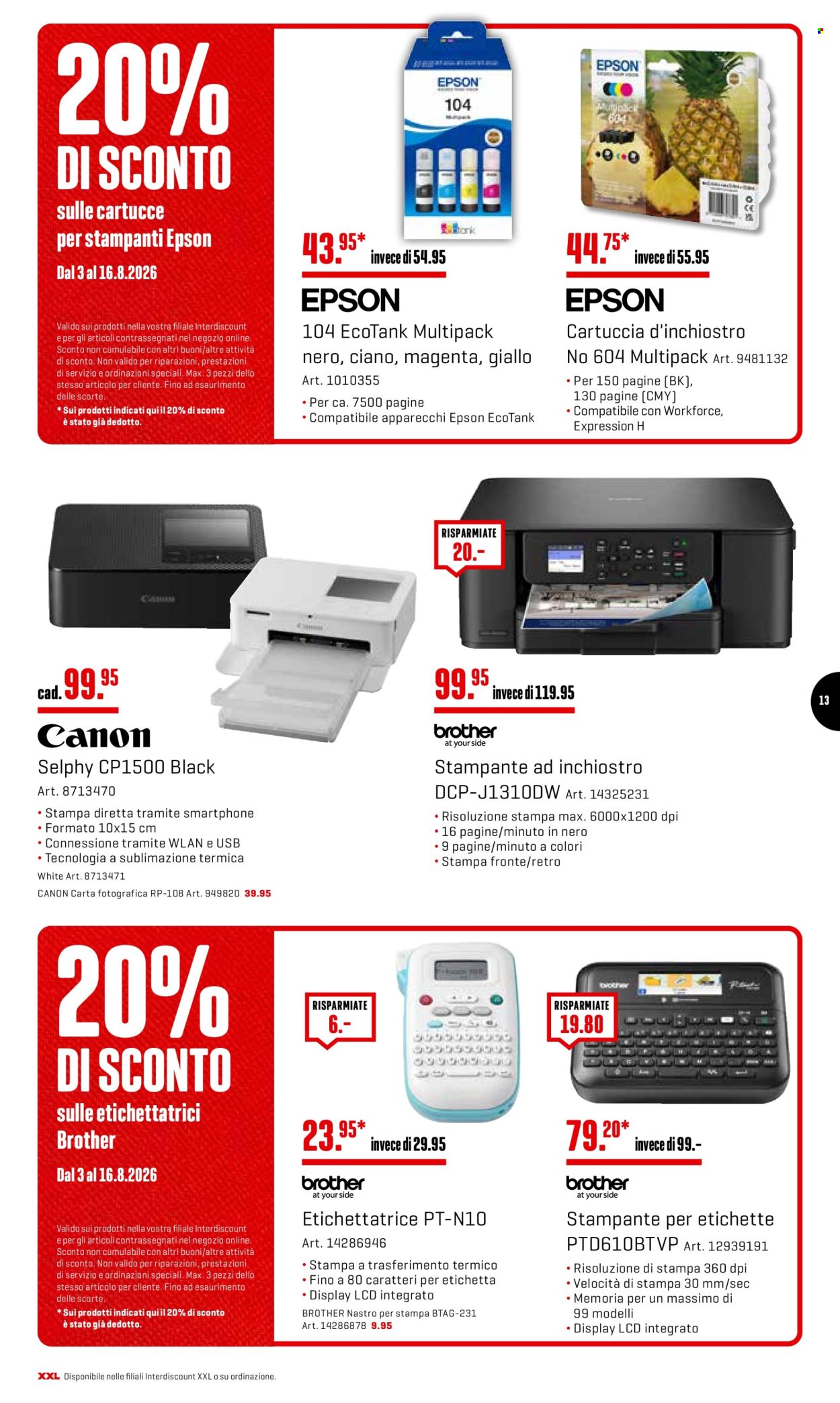 Volantino Interdiscount - 3.8.2026 - 16.8.2026. Pagina 13. Pagina 13