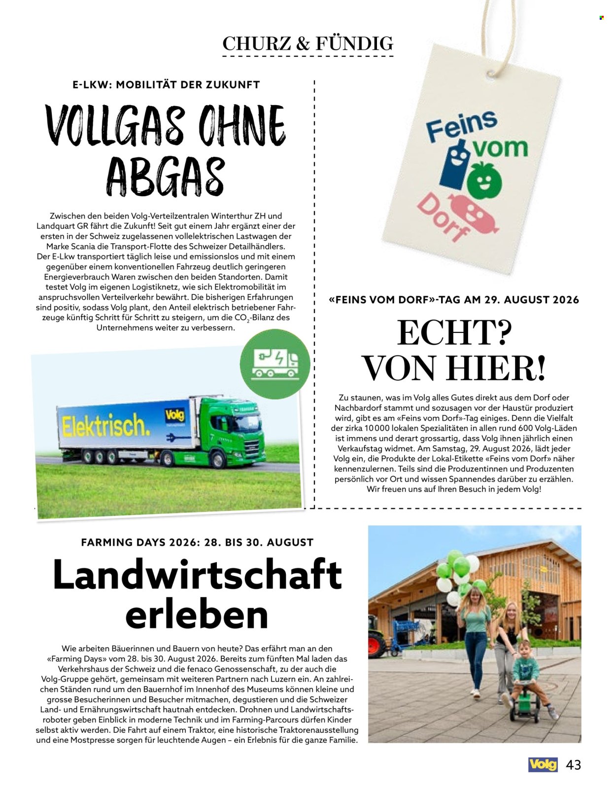 Volantino Volg - 1.8.2026 - 31.8.2026. Pagina 43. Pagina 43