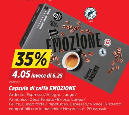 Capsule di caffè Emozione