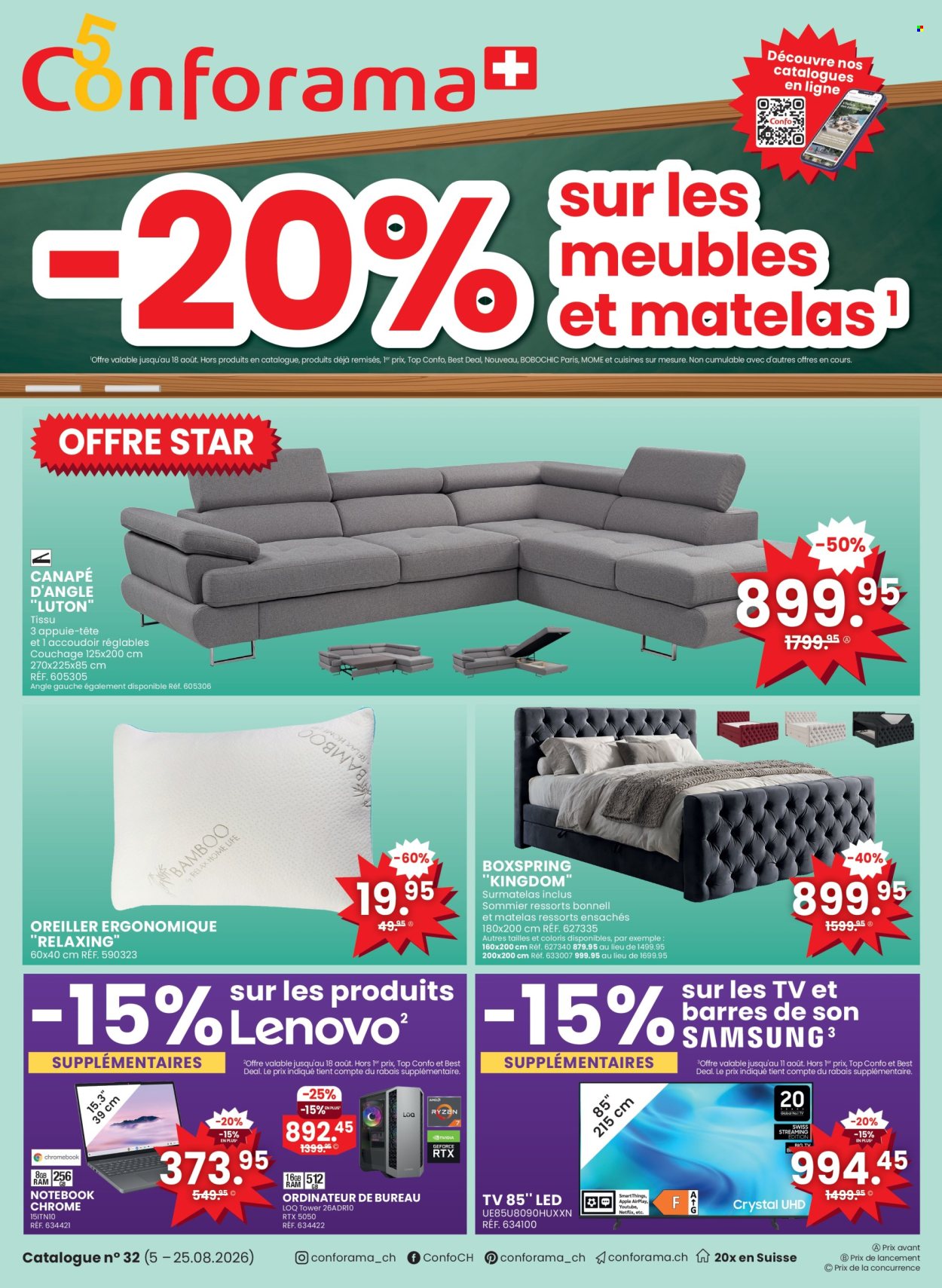 Volantino Conforama - 5.8.2026 - 25.8.2026. Pagina 1. Pagina 1
