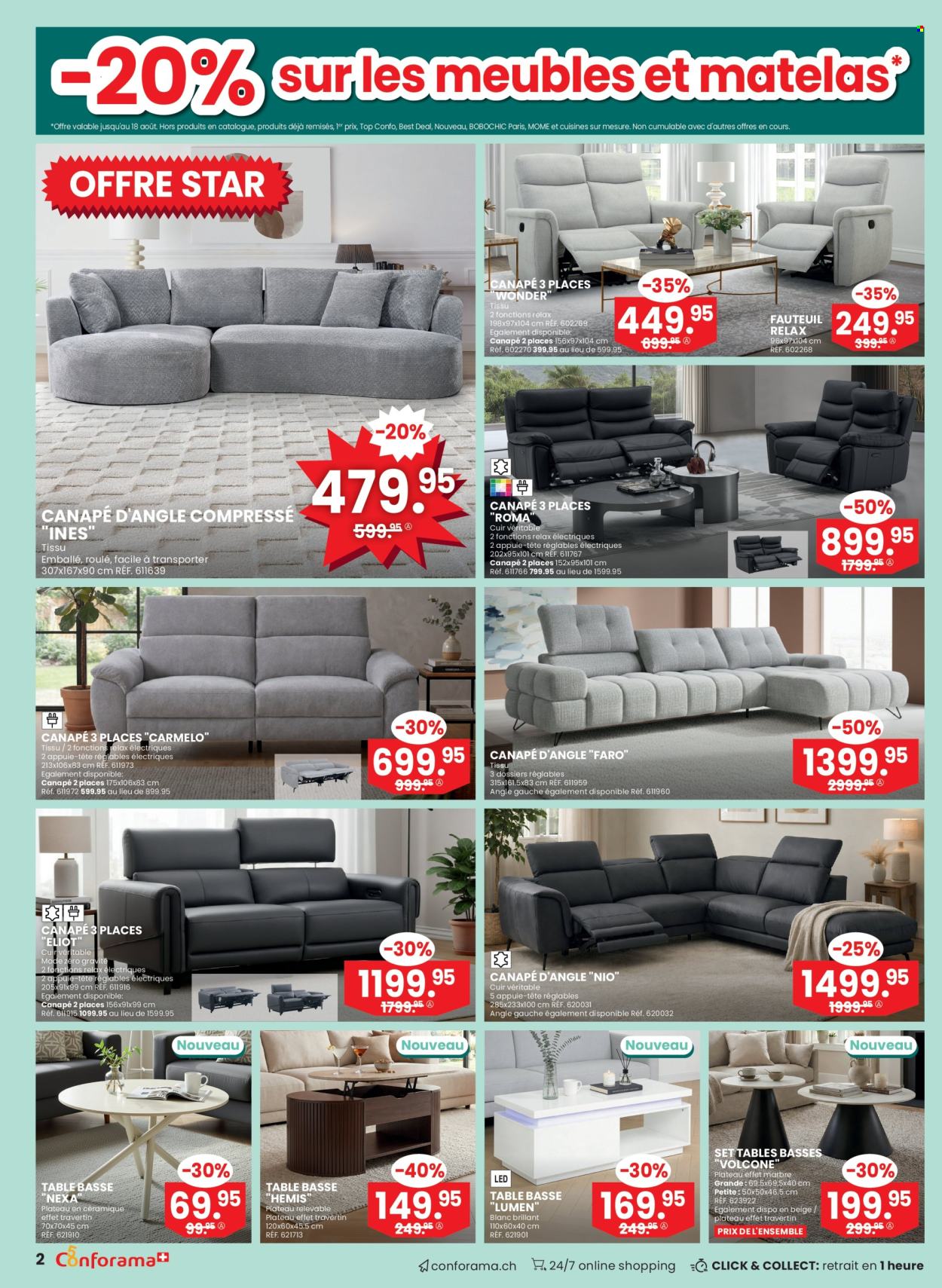 Volantino Conforama - 5.8.2026 - 25.8.2026. Pagina 2. Pagina 2