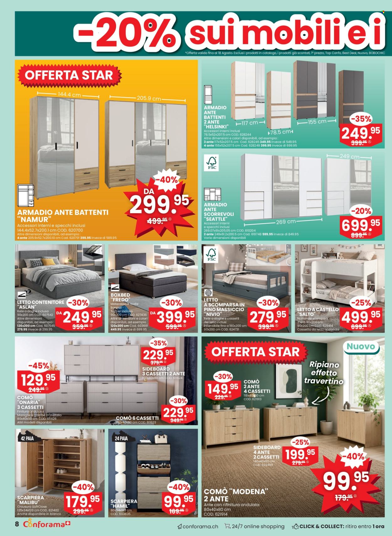 Volantino Conforama - 5.8.2026 - 25.8.2026. Pagina 8. Pagina 8