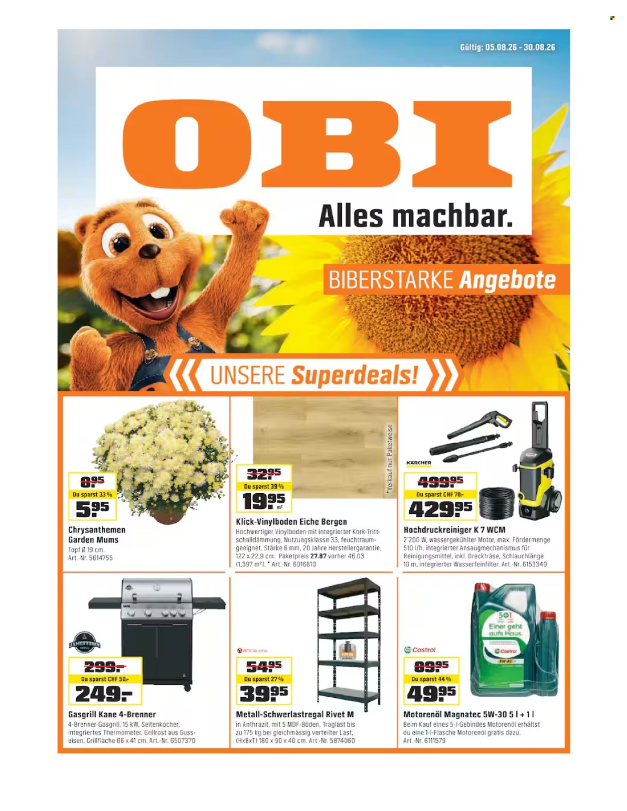 Volantino OBI - 5.8.2026 - 30.8.2026. Pagina 1. Pagina 1