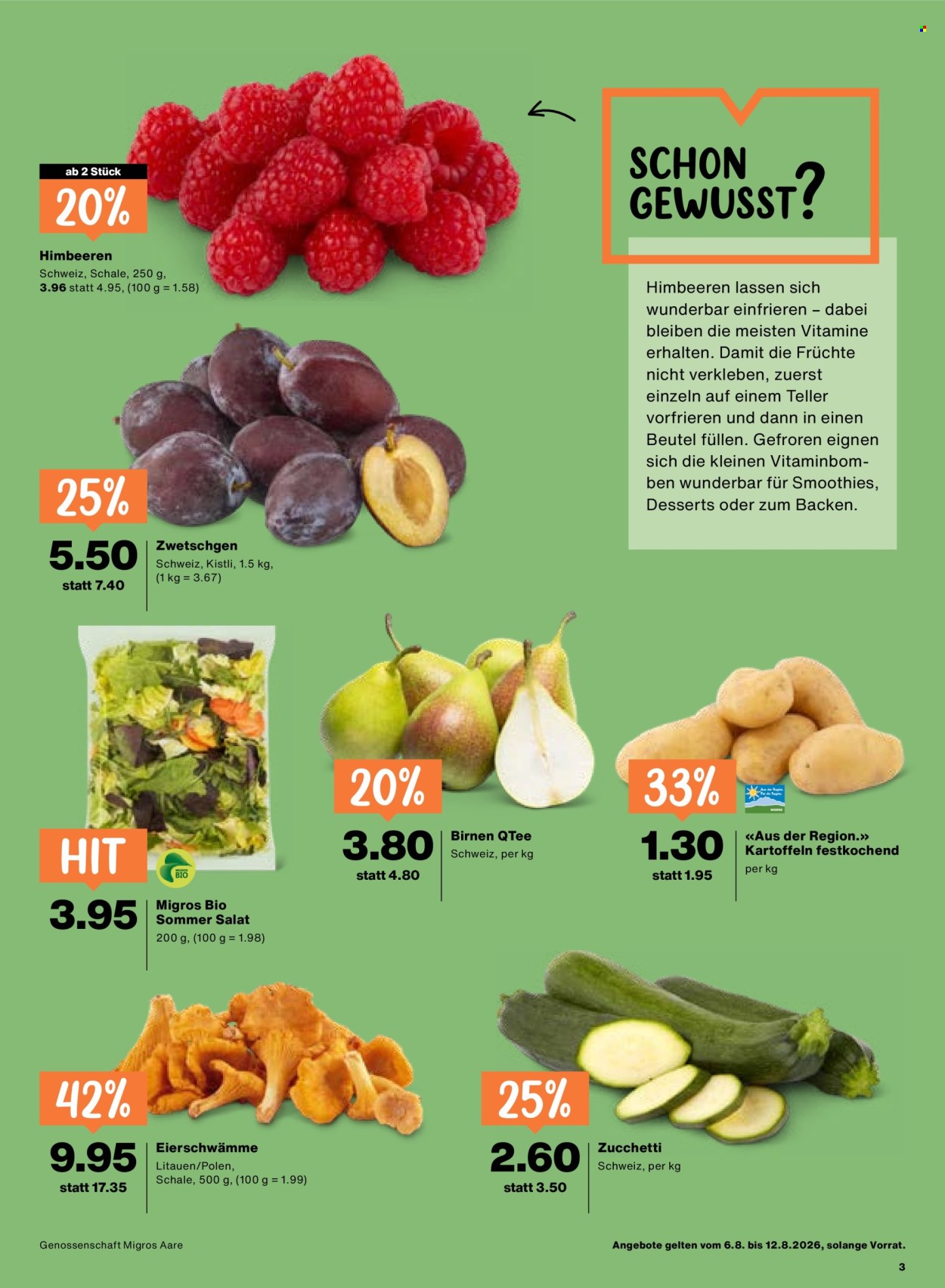 Volantino Migros - 6.8.2026 - 12.8.2026. Pagina 3. Pagina 3