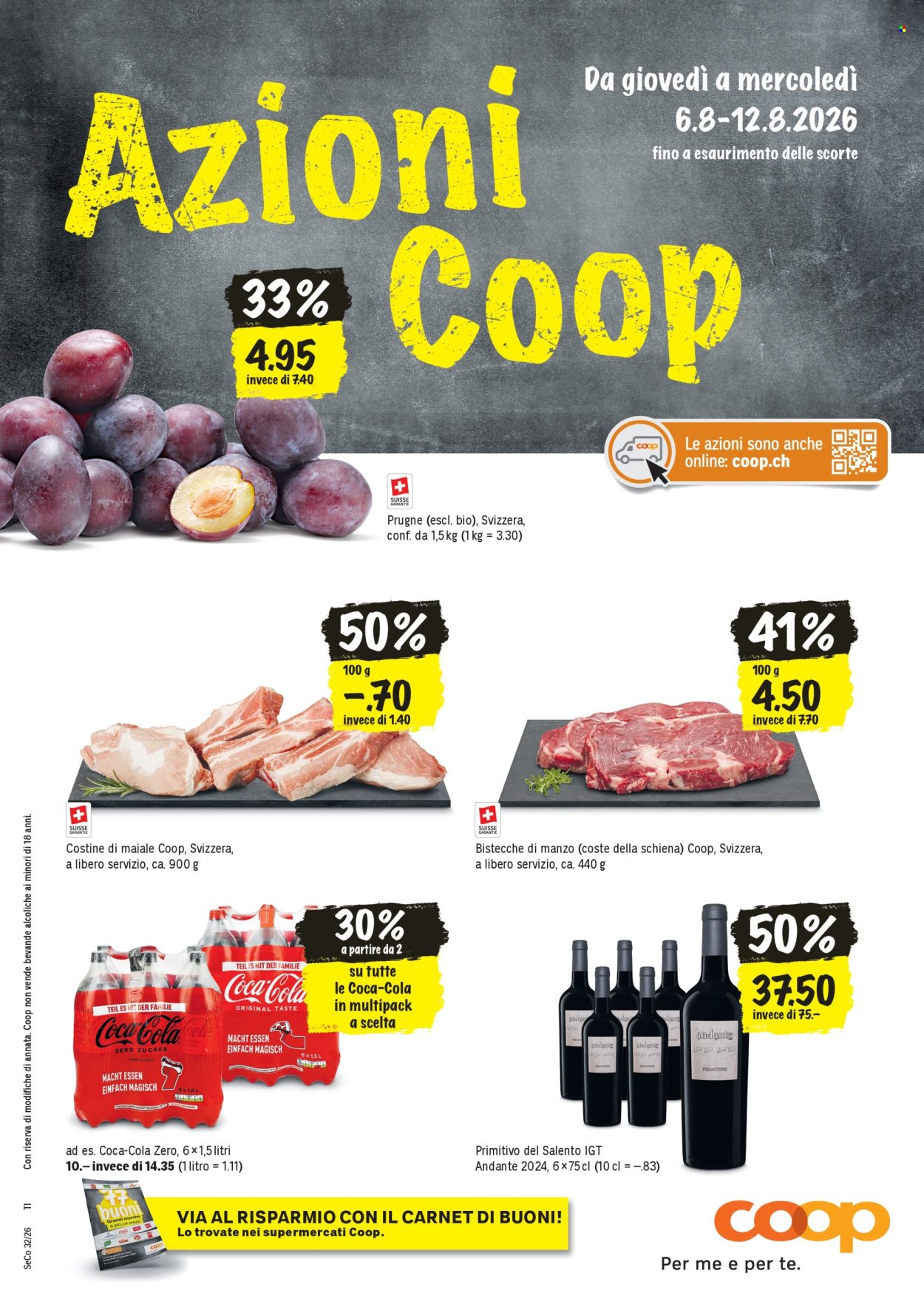 Volantino Coop - 6.8.2026 - 12.8.2026. Pagina 1. Pagina 1