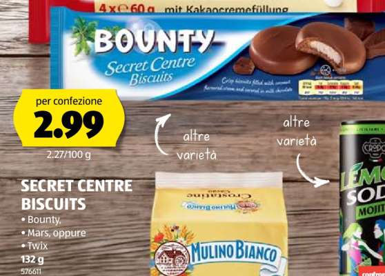 Bounty Secret Centre Biscuits