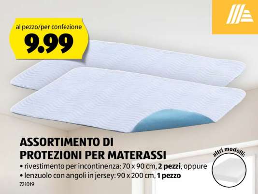 ASSORTIMENTO DI PROTEZIONI PER MATERASSI